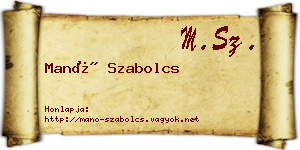 Manó Szabolcs névjegykártya